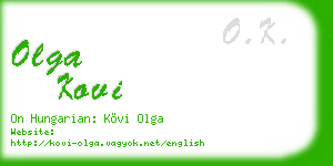 olga kovi business card